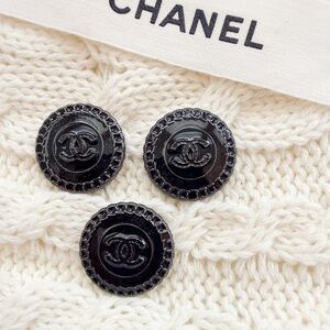 Chanel CC Logo Rope-Edge Buttons